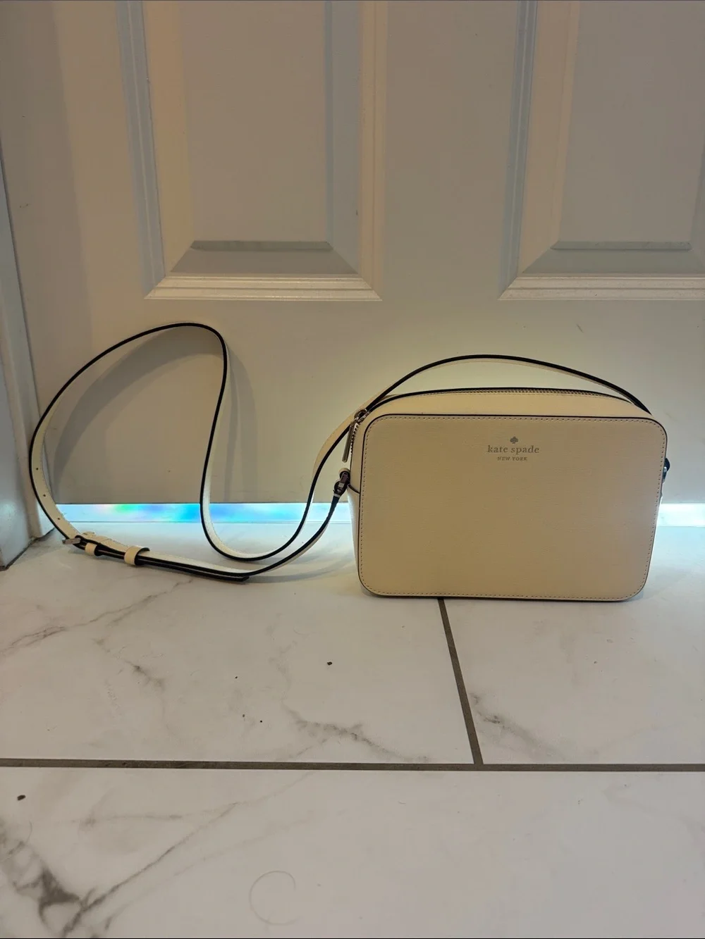 Kate Spade New York Leather Harper Crossbody In Lemon Fondant